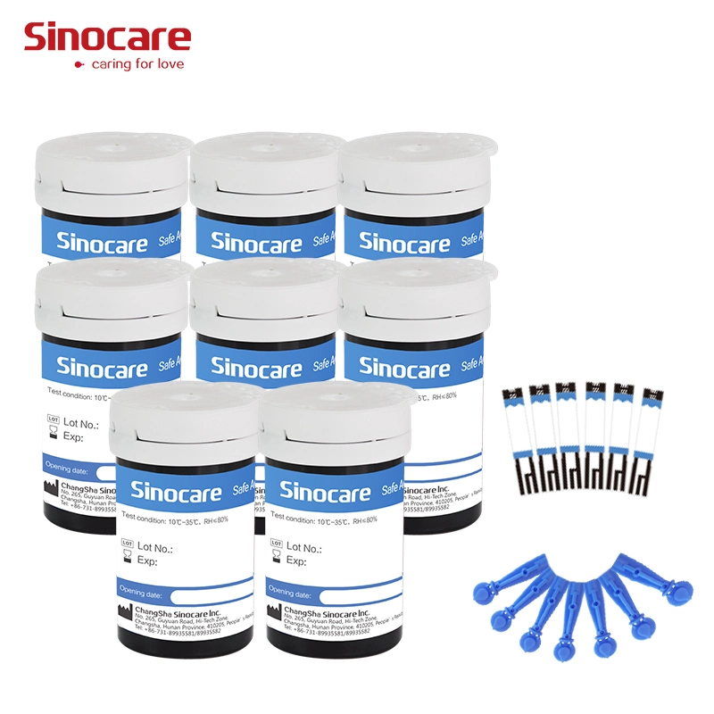 Compteur de glucose de sang Sinocare sucre sanguin de glucose sanguin de test du moniteur de machine de l'analyseur de sang de compteur