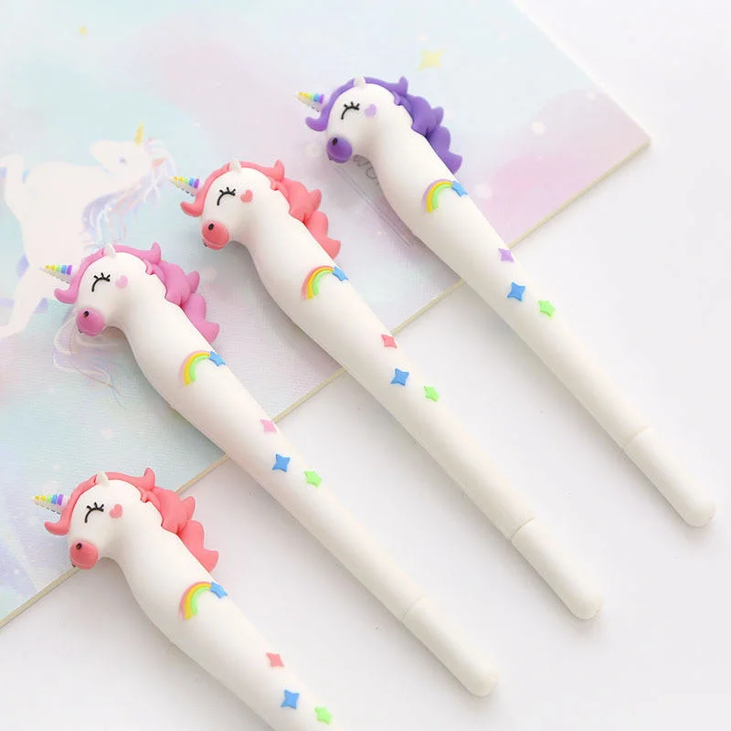 Creative Kawaii School Student Unicorn PVC Soft Pengel Pen Stationery