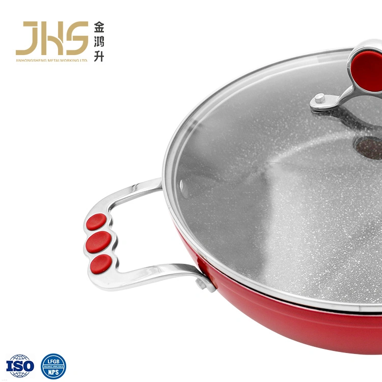 أدوات المطبخ طبخ أحمر Nonstick طبخ مجموعة Casserole Fryingpan Non Stick أدوات الطهي