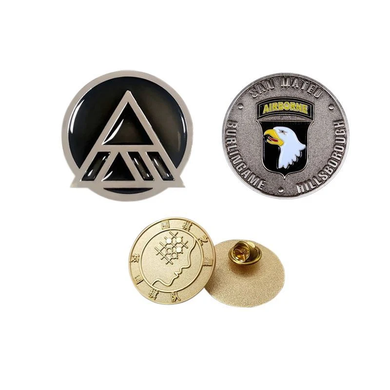 Fabrik Custom Made Gold und vernickelte Legierung Militär Thema Souvenir Abzeichen Hersteller Customized Police Safety Embleme Bespoke Emaille Metall Ansteckbolzen