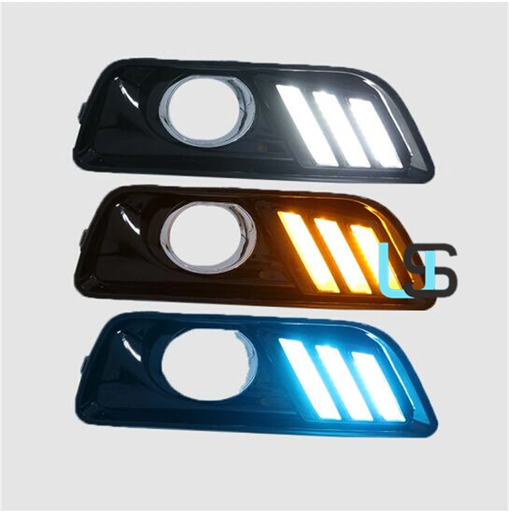 Para Chevrolet Malibu 2012-2015 DRL LED de marcha atrás del freno Autopartes parachoques delantero Faros de niebla Auxiliar de la luz de giro de la parrilla de Luces de día