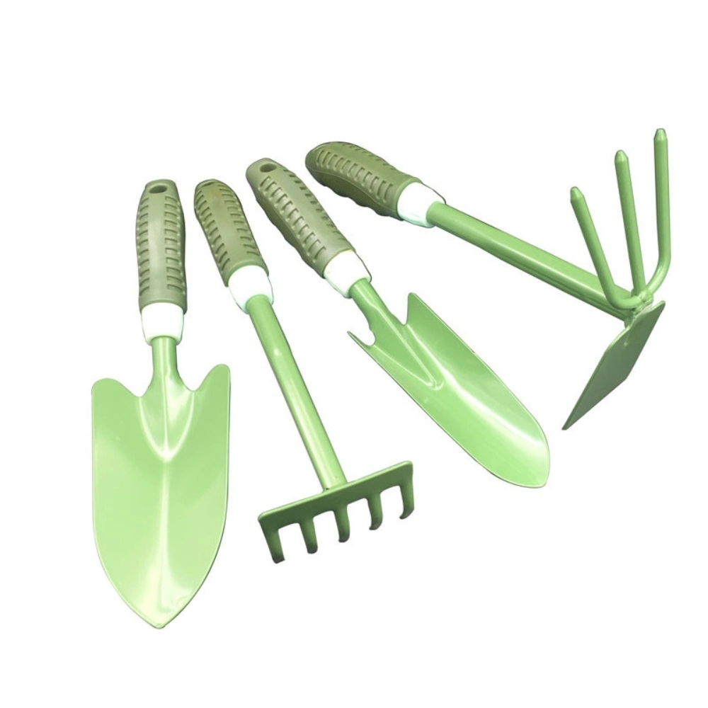 Conjunto de herramientas de jardín de 4 piezas de acero inoxidable con empuñadura de goma suave Non-Slip Ci24707