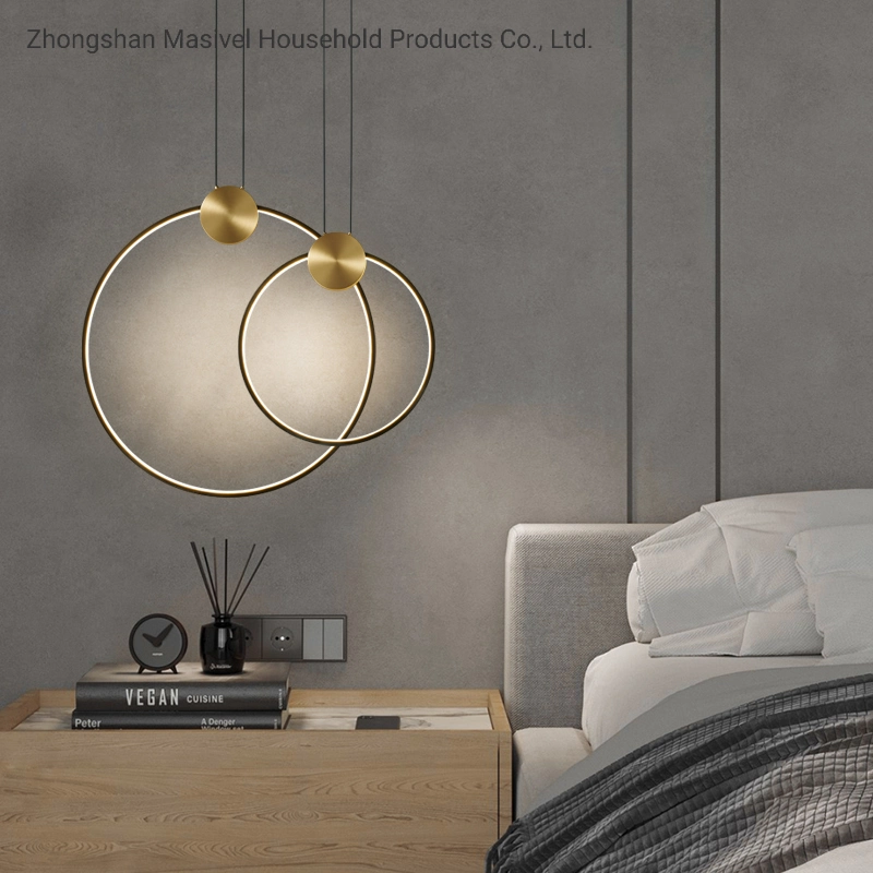 Masivel CE ETL Euro modern Decoration Indoor Lamp Circular Ring LED Chandelier Pendant Lighting