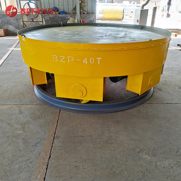Battery Power Industrial Heavy Load Turntable Rail Transfer Car Factory