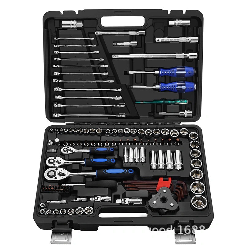 1/4&amp;3/8 * 1/2 Zoll Professionelle mechanische Werkzeugkits 121PCS CRV Handwerkzeug Sätze