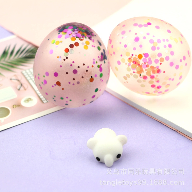 Halloween Promotional Gifts Shining Glitter Powder Slime Egg Squishy Ball