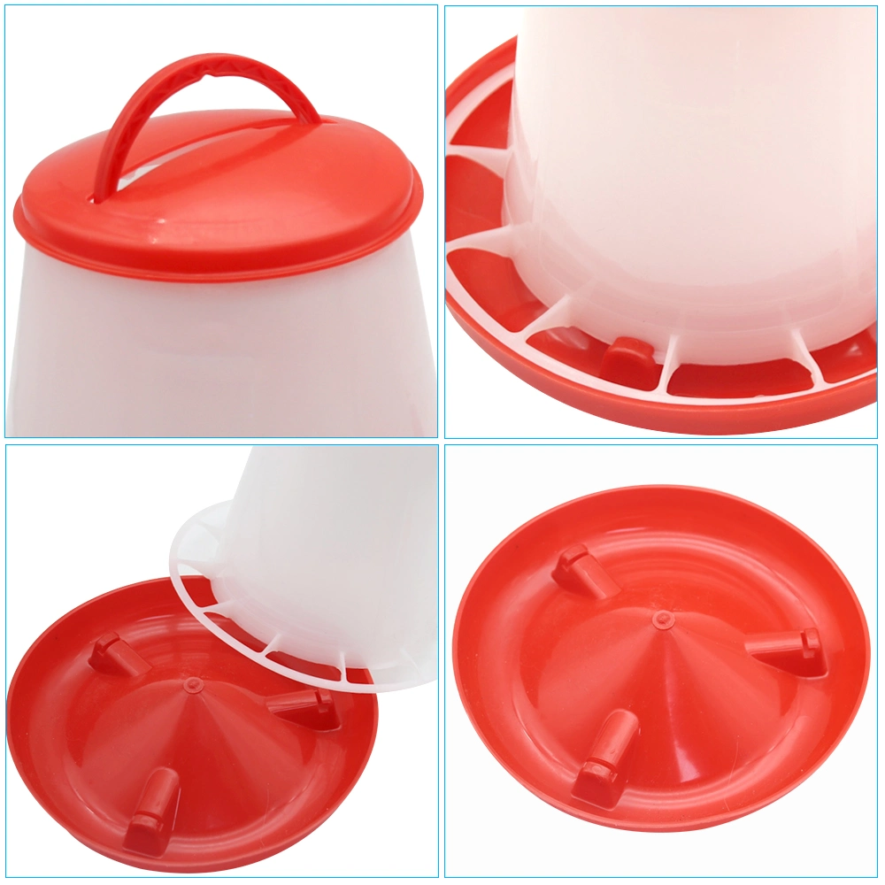 1.5L Plastic Poultry Feeder Pan Bucket Animal Feeders Drinkers Farm Equipment