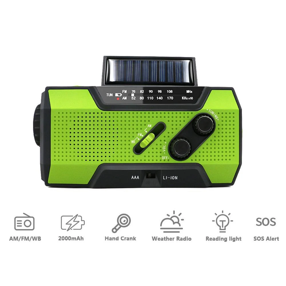 Solar Camping Kit Survival Notfall Kurbel Solar Taschenlampe Radio Dinamo