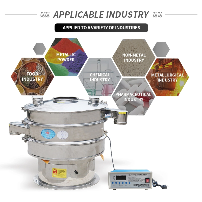 China Supplier Multi-Layer Powder Ultrasonic Vibrating Sieve 2~200 Mesh Sieving Machine