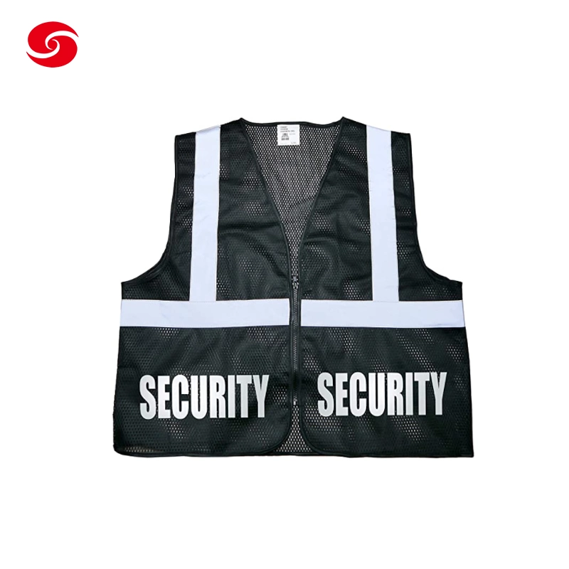 Reflective Vest Jacket Strip Fabric Construction Security Safety Vest High Visibility