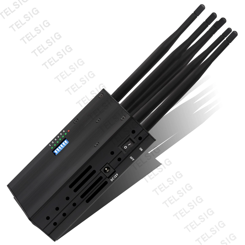 Portable 6 Antenna Portable GPS Jamming Cell Phone Mobile Signal Jammer Locations