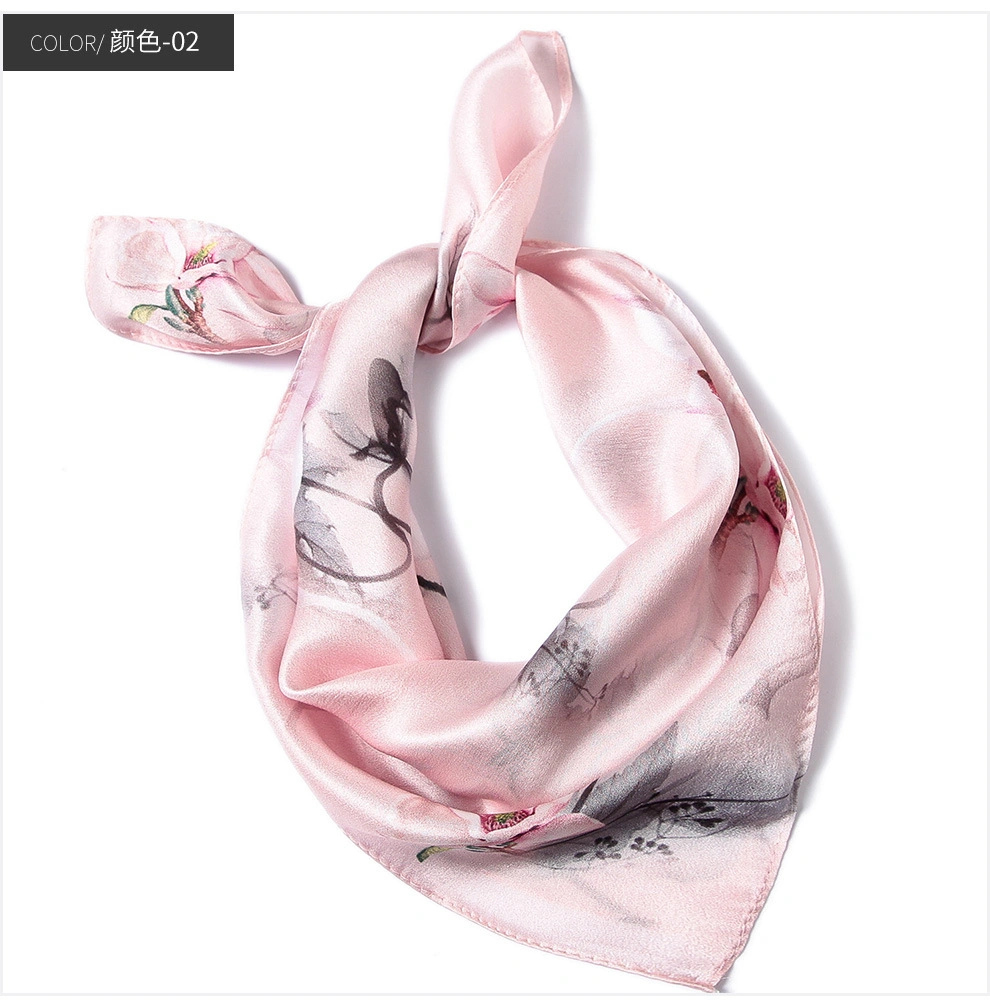 Factory Customer Designs Square Pure Silk Fashion Lady's Scarf