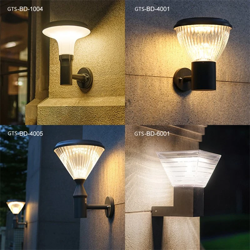 Hot Sale Outdoor Waterproof LED Warm White Lights Garden Lights Sensor Solar Wall Lamp