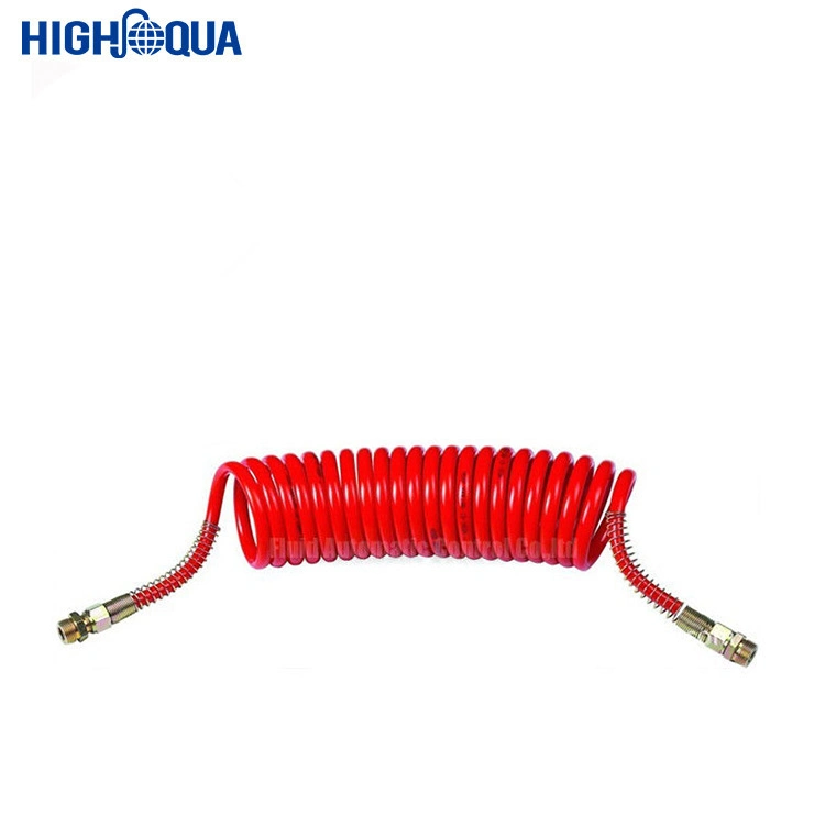 High quality/High cost performance Colorful PU Spiral Air Hose with Brass Quick Connector