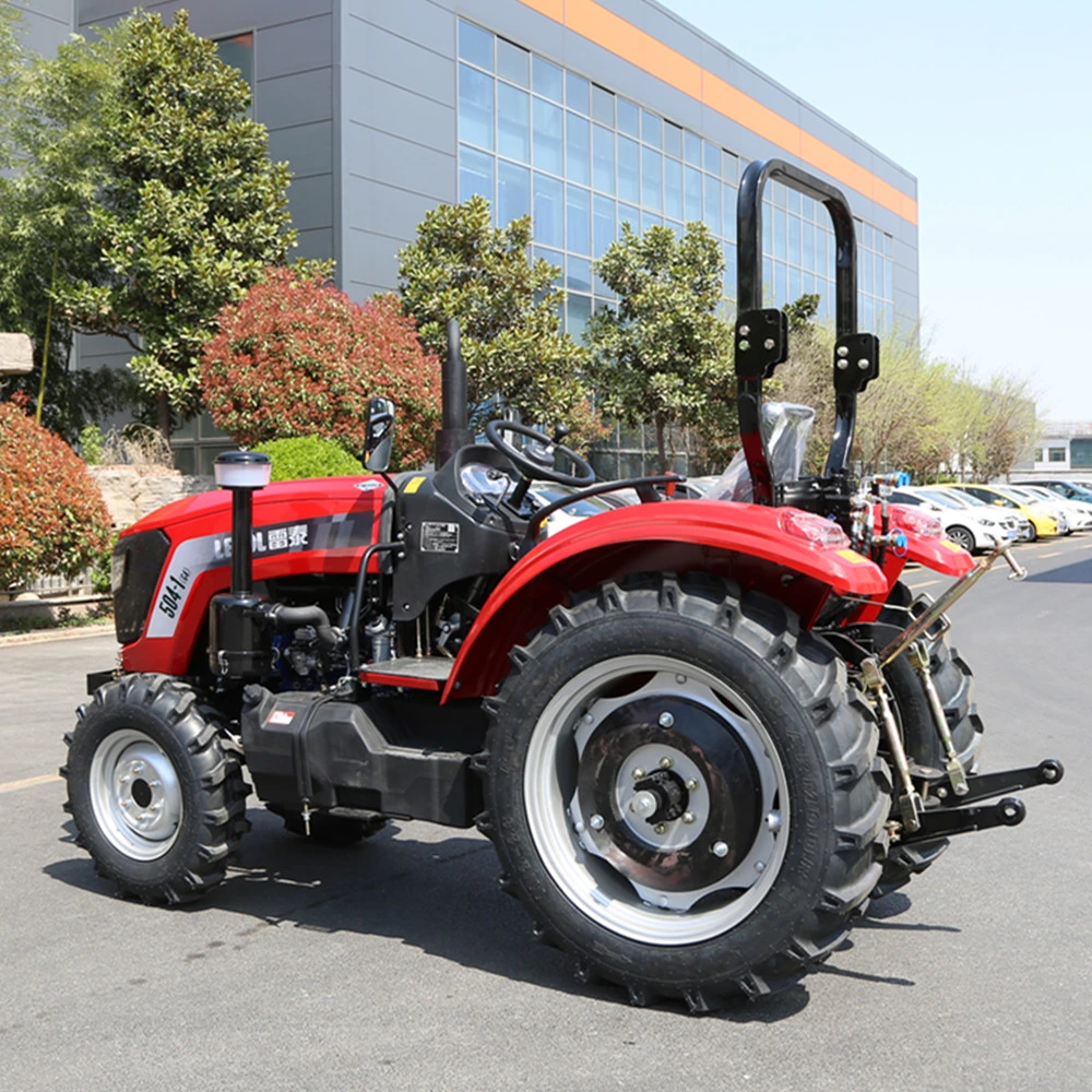 Tractores de Ruedas de Alta Calidad para Arrozales 4WD de 50HP con Certificado CE Tractor Compacto de Tamaño Pequeño para Agricultura Combustible Diesel Tractor Hortícola