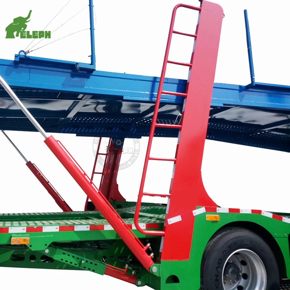 Super Linke 2 Axle 8 Units Car SUV Hauler Transport Carrier Skeleton Semi Truck Trailer Carrier Car Trailer with Tent & PVC Cover