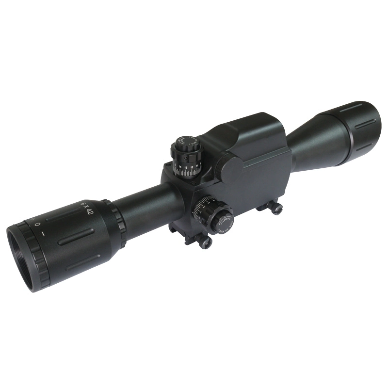6X42 Range Finder Scope Riflescope with Laser Rangefinder