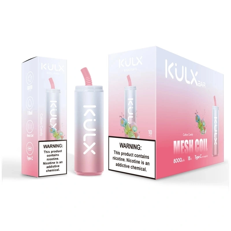 A Malásia e a Indonésia Voltbar Venda quente 8000 Puff Kulx Vapes Pod com 18ml 50mg 20mg 0mg Ejuice