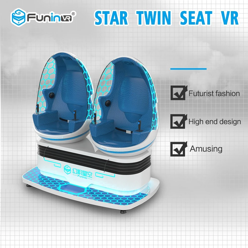 Dos asientos silla Huevo 9d Realidad Virtual Simulador de cine
