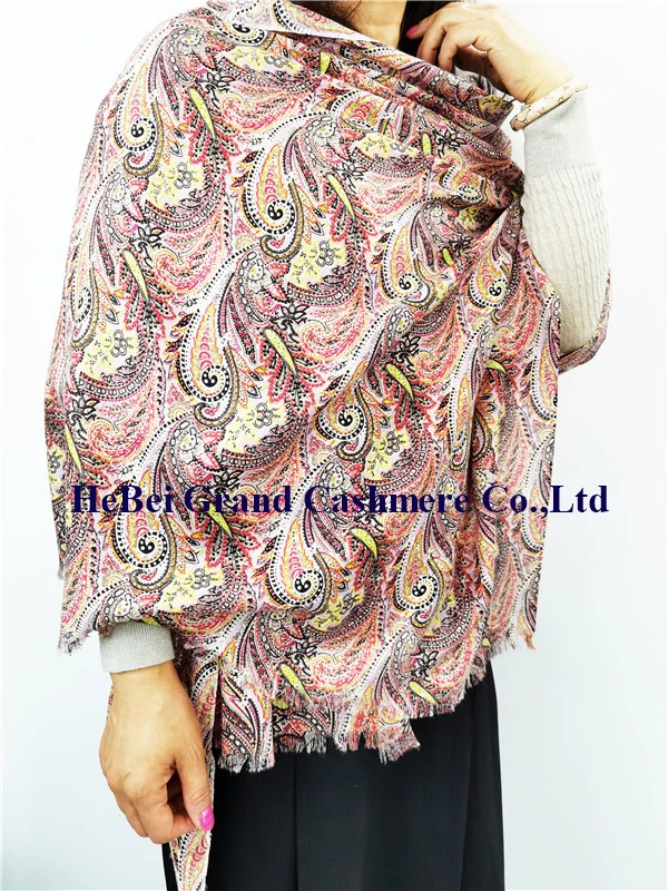 Cashmere Silk Printed Light Shawl