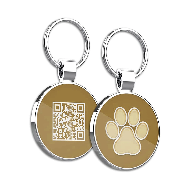 Kundenspezifischer Druck RFID Pet Tracking Tag 13,56MHz NFC Pet ID Etikett Qr Code Elektronische Hundehalsband