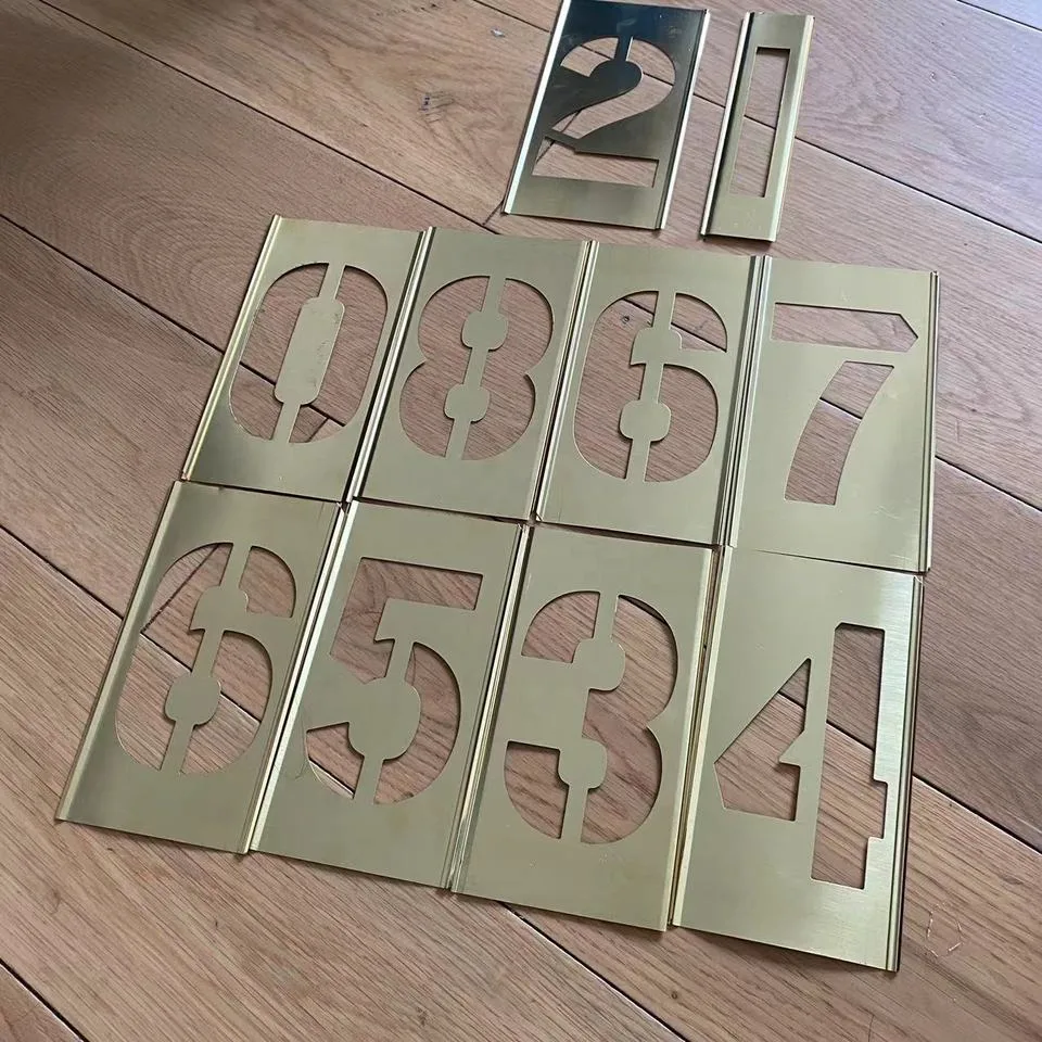 Hot Selling Wholesale/Supplier Custom Shaped Letter and Number Interlocking Brass Stencil