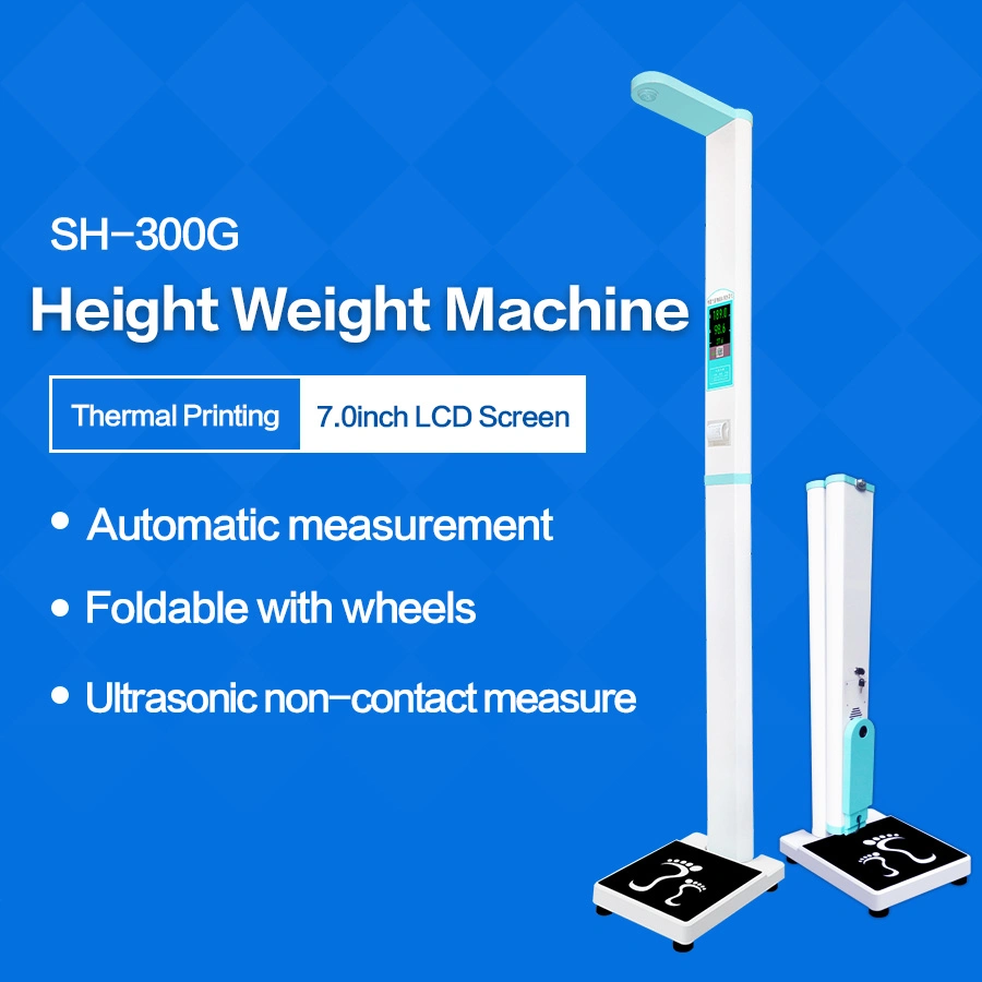 Весы для взвешивания цифрового тела с измерительными высотой и принтером