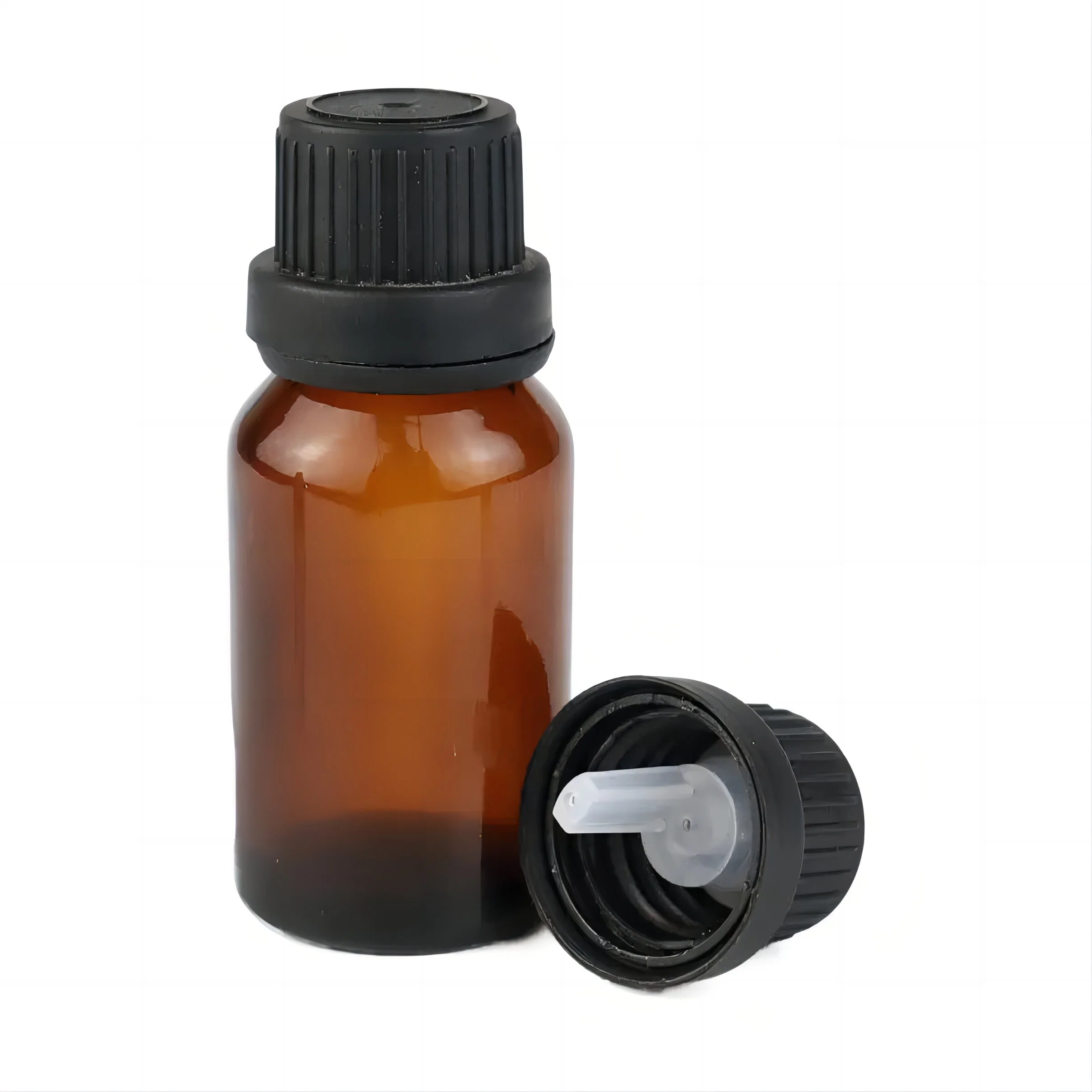 Bouchon à vis 10ml liquide brun des bouteilles en verre essentiellement huile essentielle