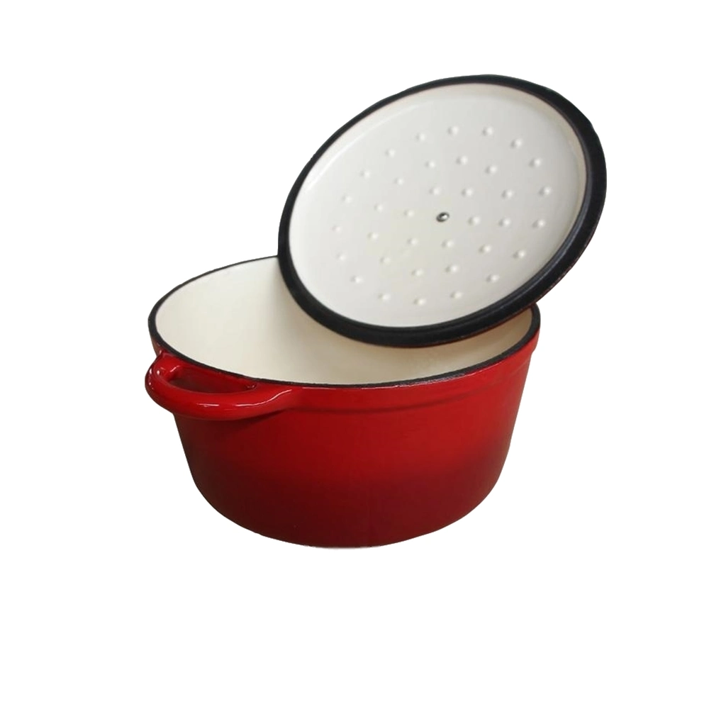 5qt Enamel Cast Iron Dutch Oven, Round Shape