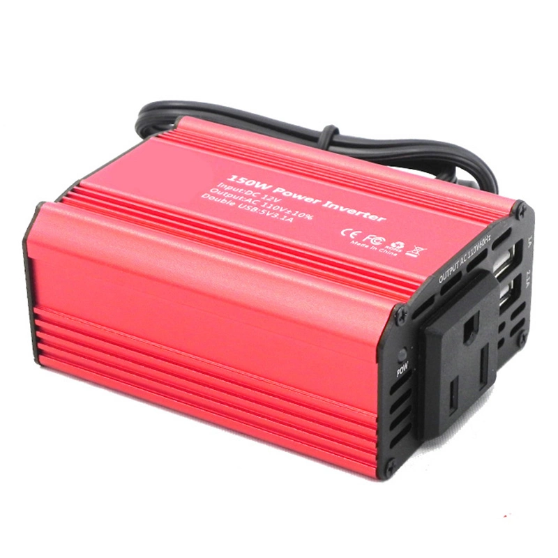 Mini Tragbare DC 12V bis AC 110V 150W Auto Power Inverter-Ladegerät