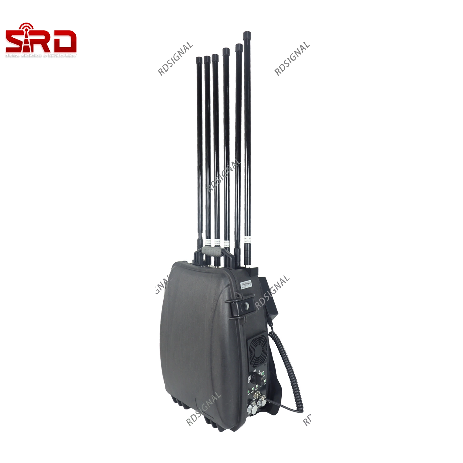 Mochila portátil antidrones Jammer de 1,5km 6 bandas UAV Drone Interferencia