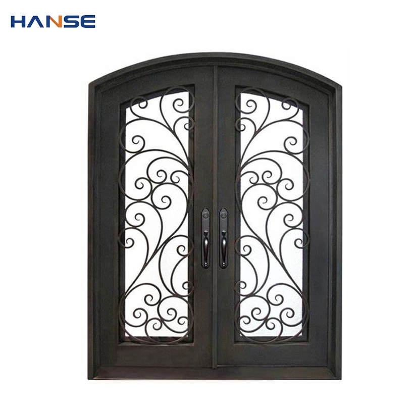 High quality/High cost performance  Luxury Design Exterior Burglar Proof Other Doors Main Entrance Entry Front French Wrought Iron Door