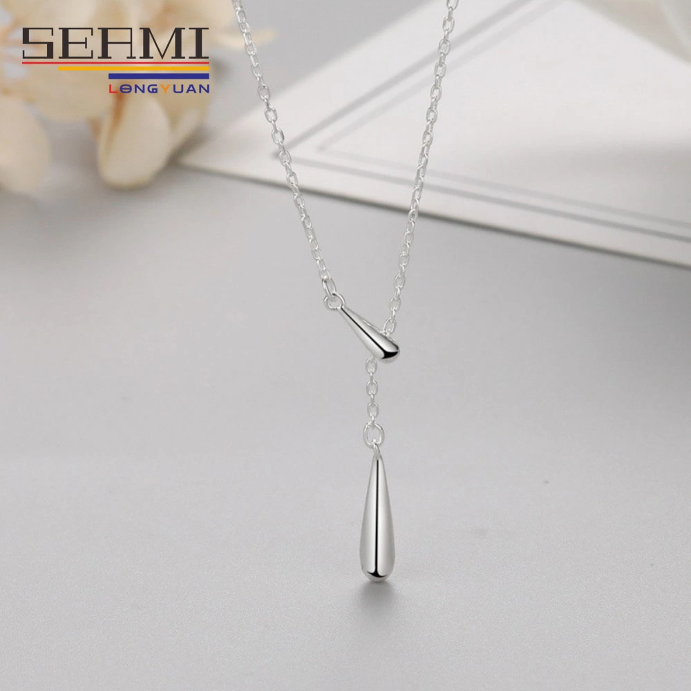 Hot Sale Fashion Silver Necklace Water Drop Necklace Jewelry for Women