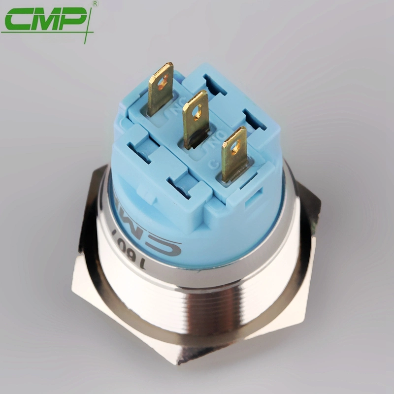 22mm Flat Metal Push Button Switch