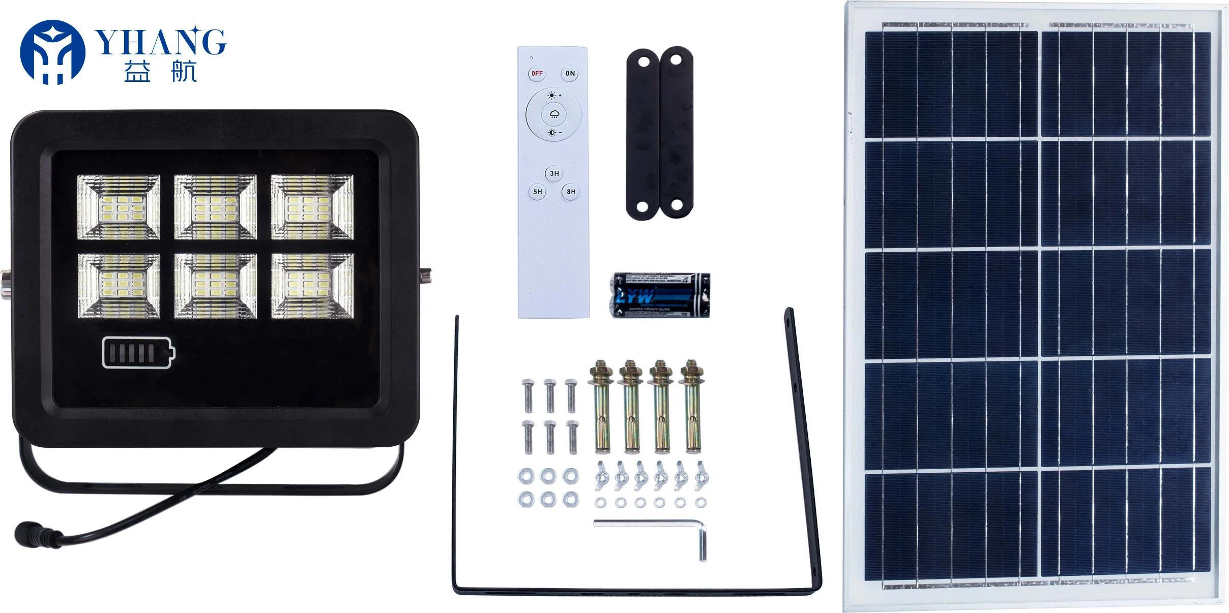 Solar Flood Light High quality/High cost performance  Wholesale/Supplier Directly Monocrystalline Silicon Solar Panel Aluminium Waterproof IP65 100W 200W 300W Solar Flood Light