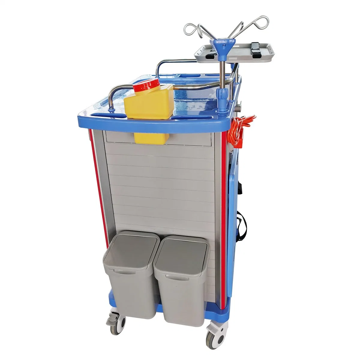 Hot Sale Hospital Multi-Purpose ABS Medical Emergency Ambulance Patient Nursing Trolley/Cart