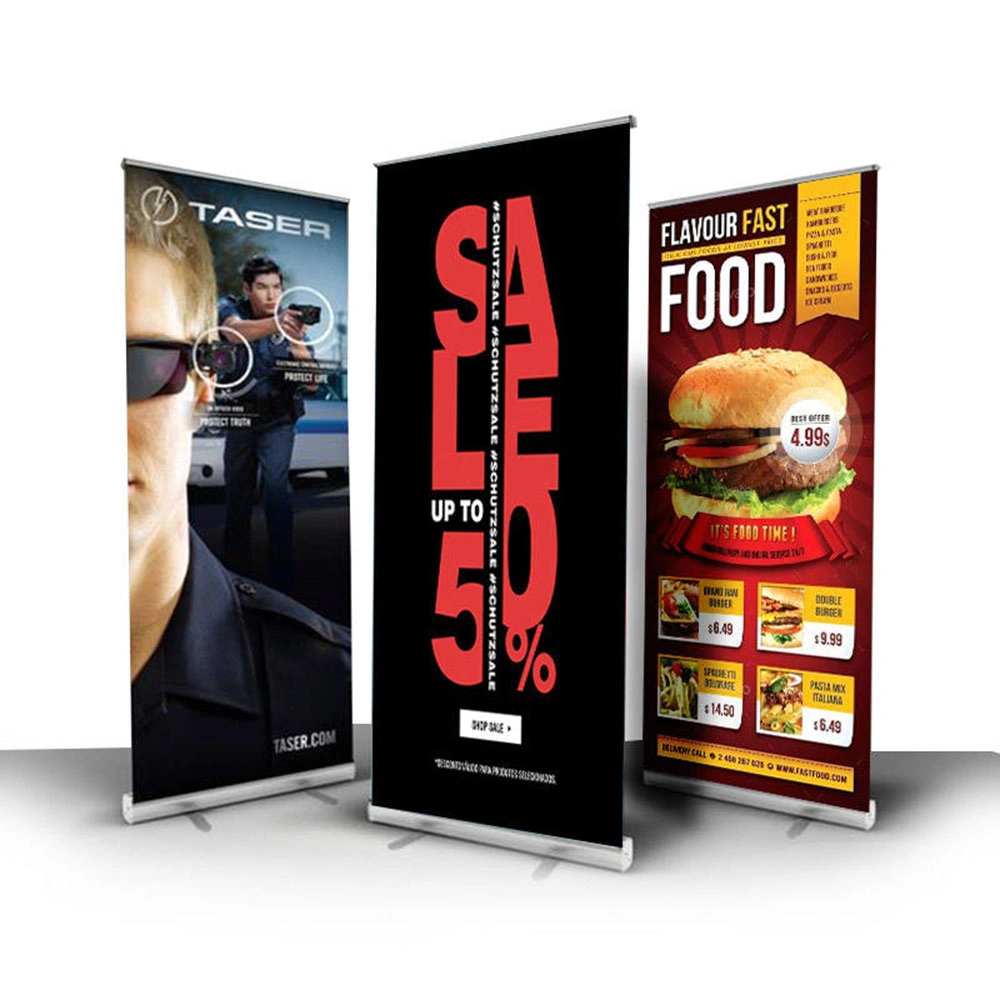 De tamaño estándar de 80*200cm Soporte de aluminio de Banner Roll up