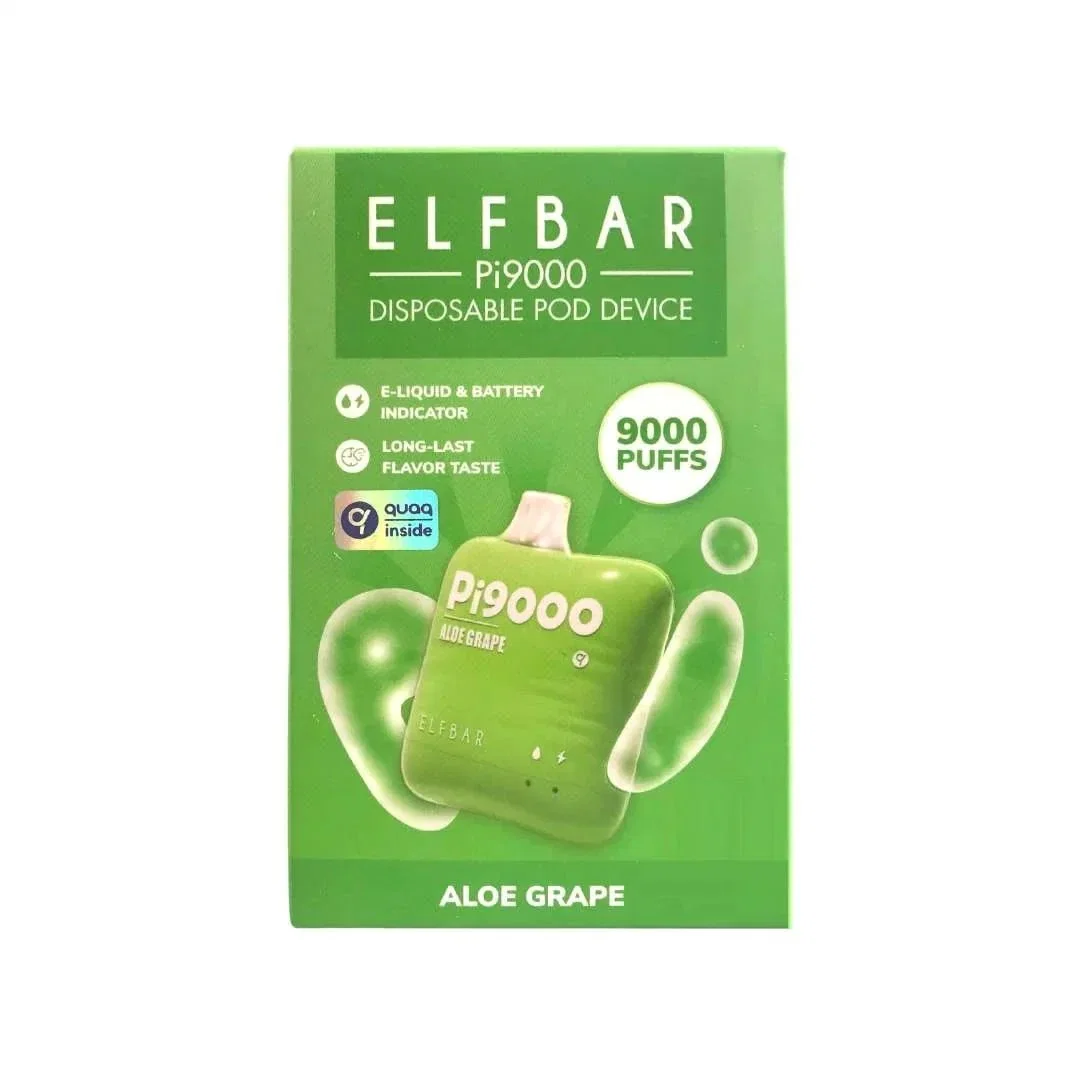 Original com o Código QR Elf Pi 9000 Bar Bc 5000 te borlas para 6000 o vaporizador Pod 20 sabores e sumos de fruta