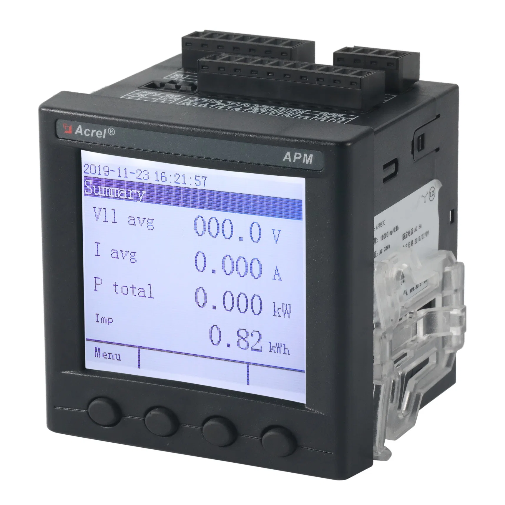 Three Phase Four Wire Multi-Function Power Meter with 0.2s High Accuracy and Dual RS485 Interface