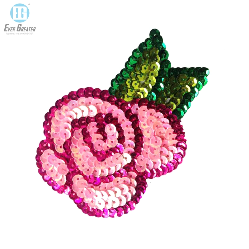 Custom High quality/High cost performance  Reflective Embroidery Patch Flower