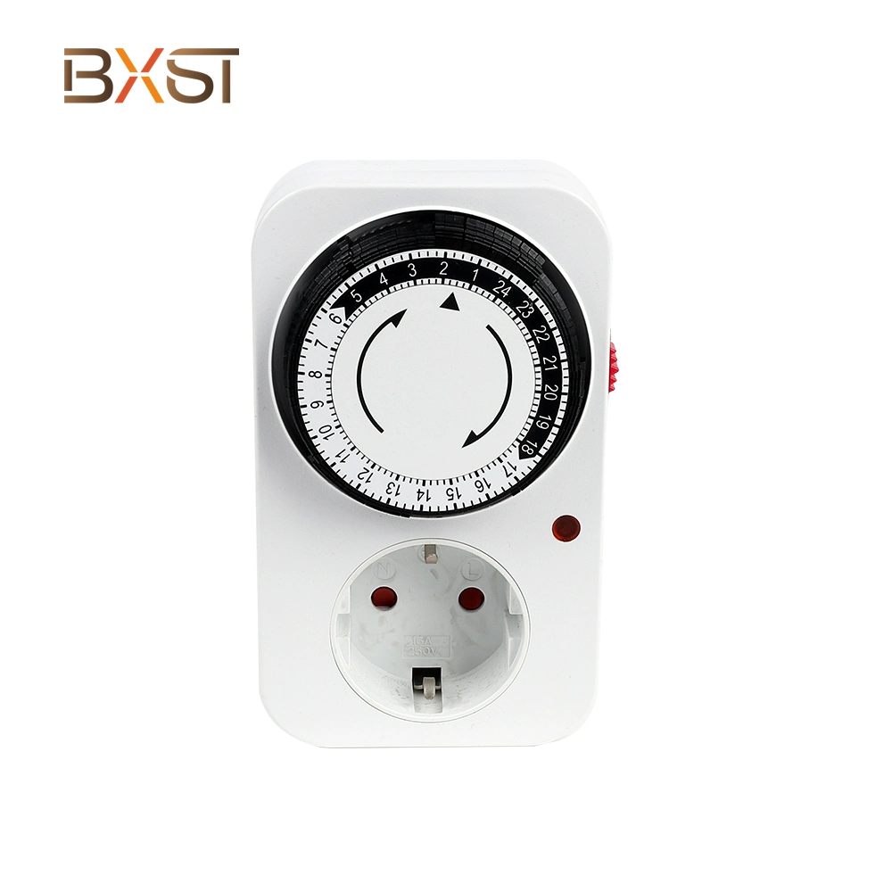 Bxst-T010A-G 24 ساعة 16 أمبير وصلة مفتاح مصباح توصيل الموقت الكهربائي الميكانيكي المؤقت