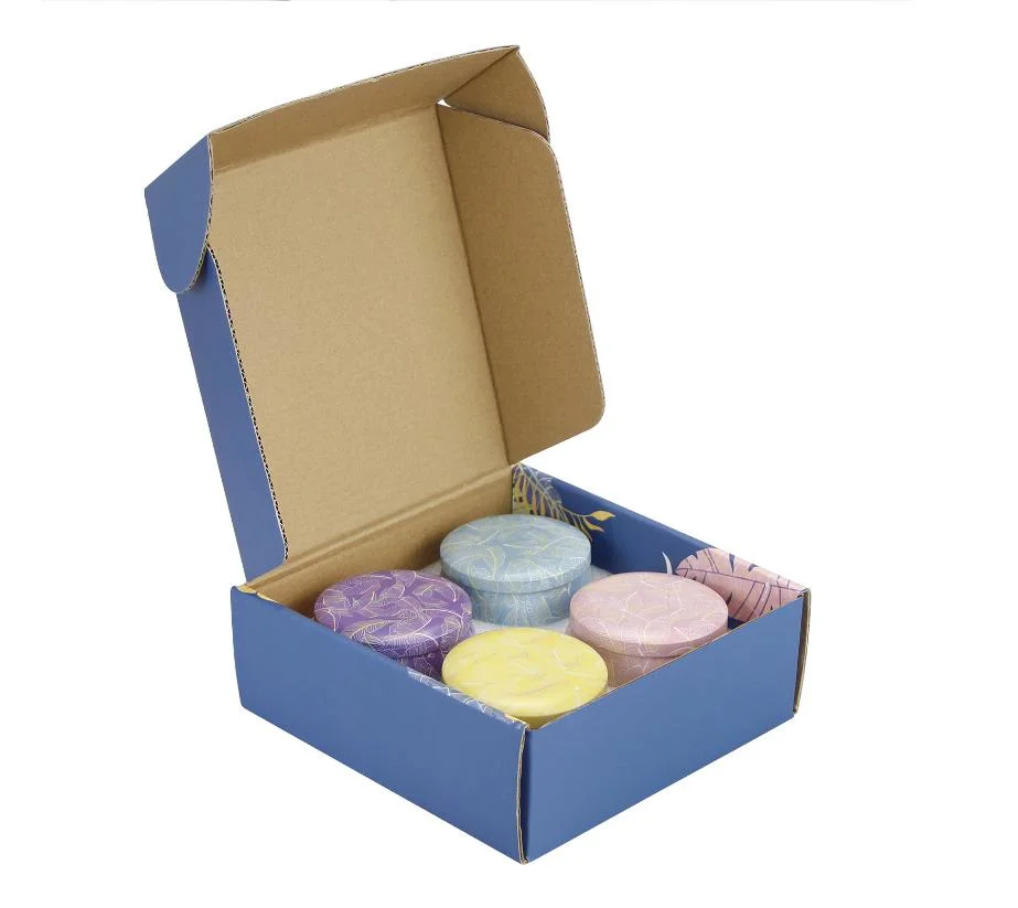 Regalo Caja de Té de lujo al por mayor de los alimentos dulces de Tin Tin regalo personalizado Embalaje Celeste de café instantáneo Paquete de caja de embalaje de cartón de regalo