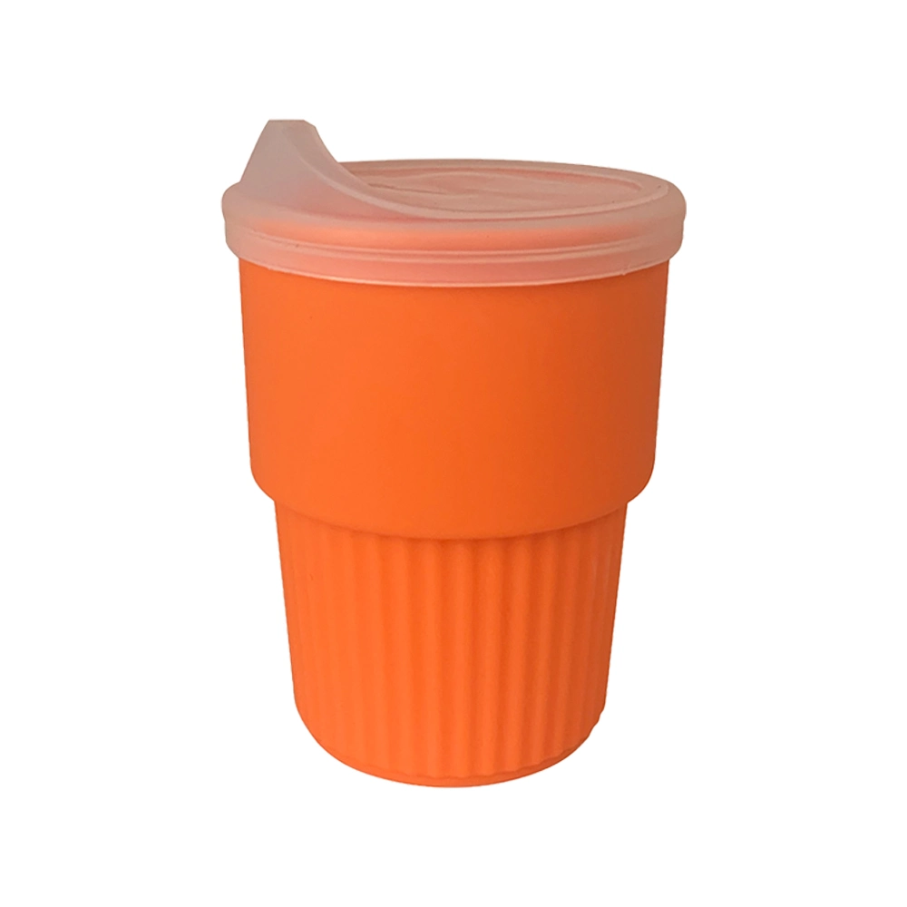 Copo de café de viagem de silicone reutilizável de 300 ml para o mercado grossista caneca A granel