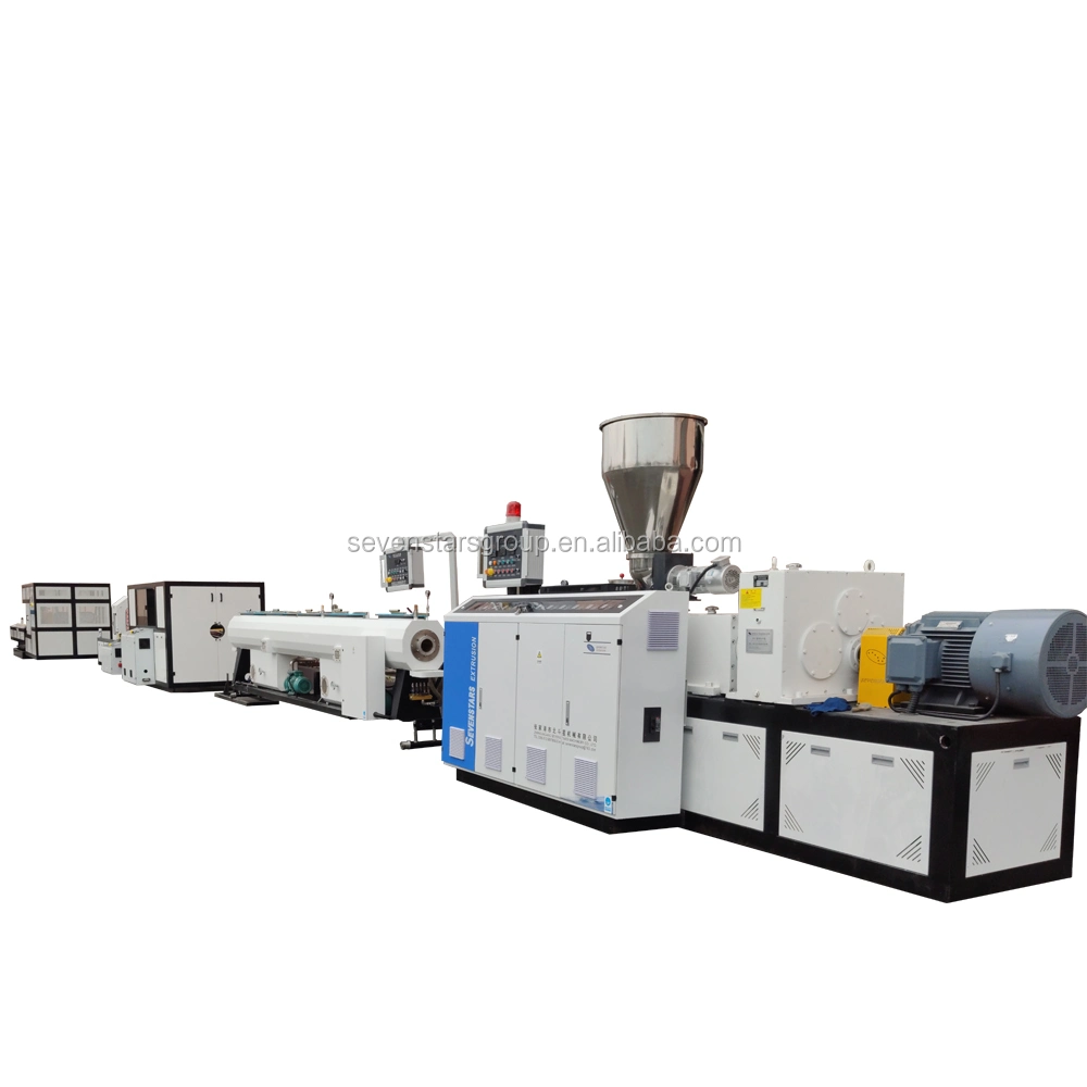 Double Cavity PVC Pipe Making Machine / Water Pipe Extrusion Line