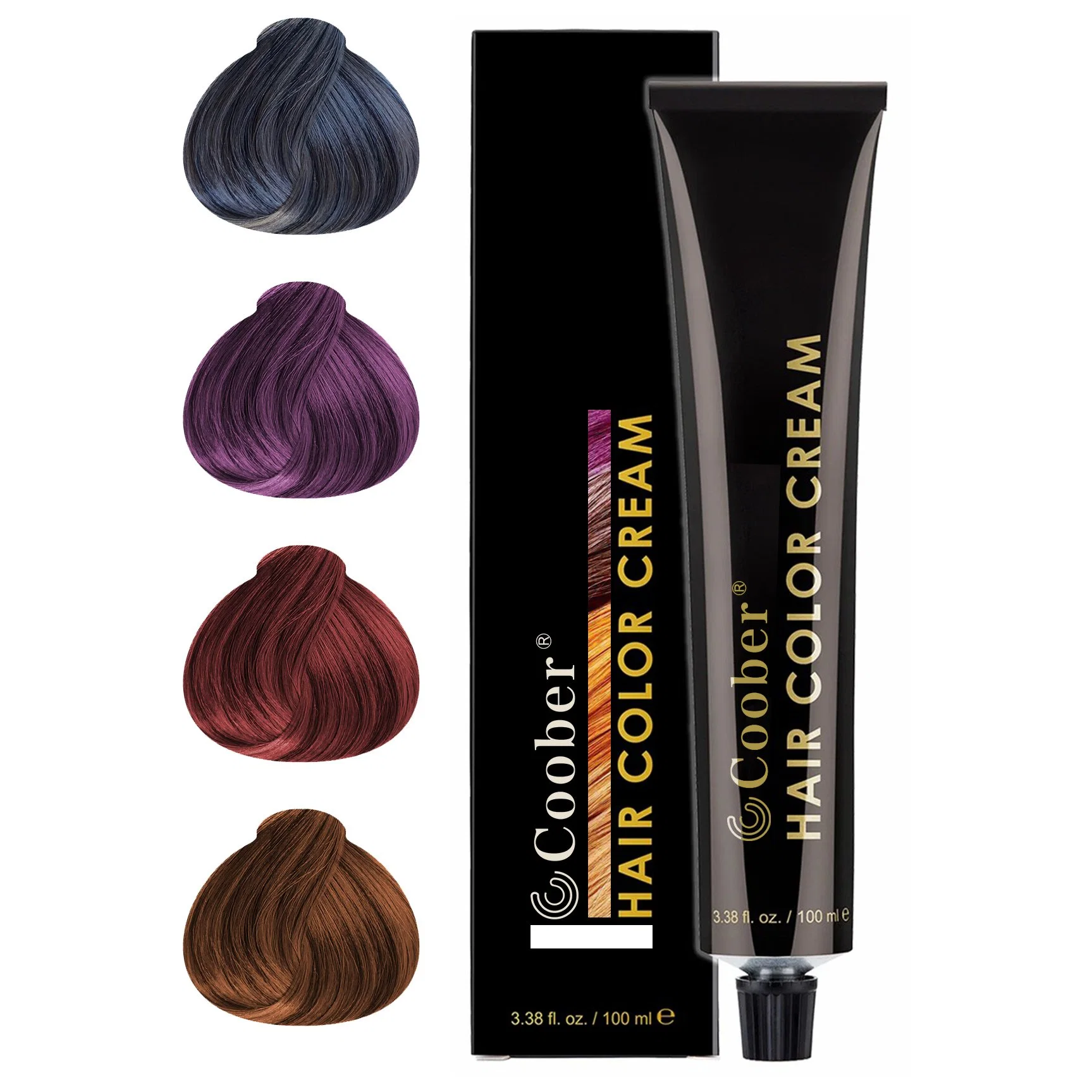 Mayorista de fábrica OEM Demi tinte de cabello permanente alto brillo CREMA crema de color de cabello 100% de cobertura de color gris