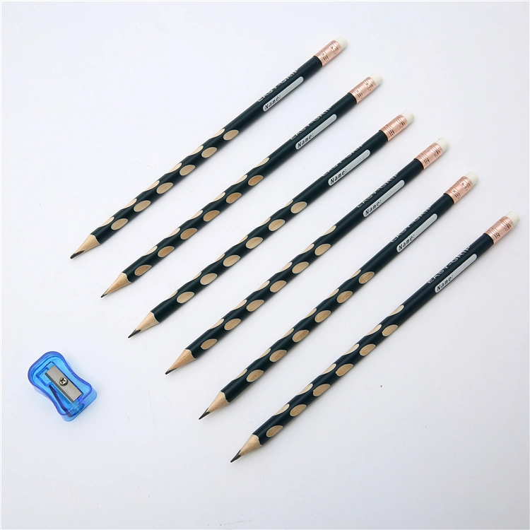 Custom Plastic Color Black Wooden Standard Hb Pencil