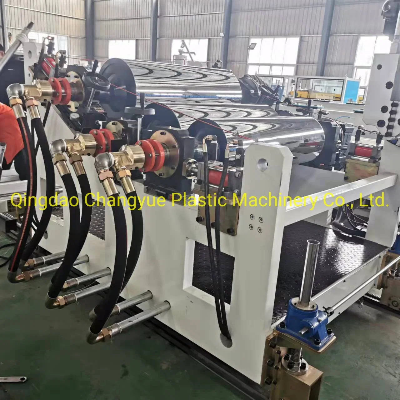 Plastic Sheet Extruder Machine / High Speed ABA Three Layer PP PS ABS HIPS Roll Sheet Extrusion Production Line