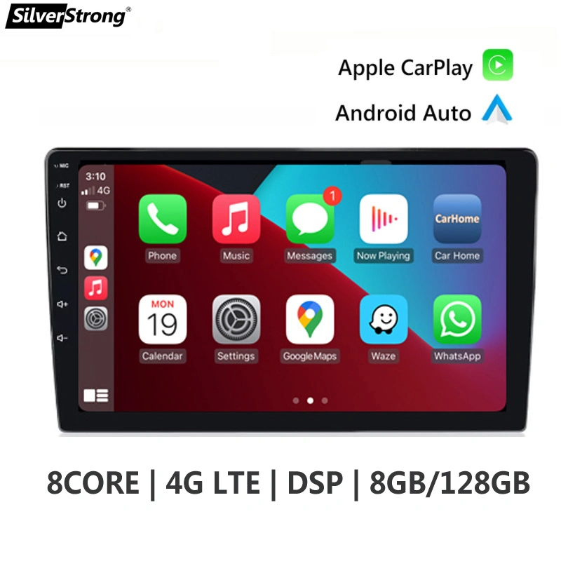 Silverstrong Universal Car Audio GPS Navigation Multimedia Radio 1280*720p Android 13 8GB 128GB with 4G LTE Carplay