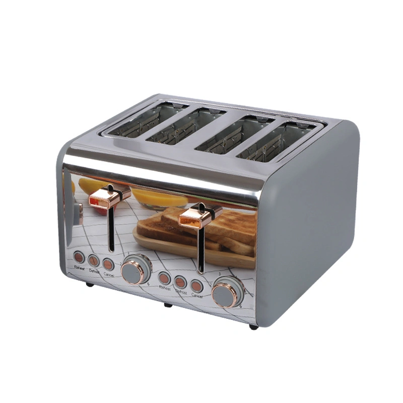 Factory Sales New Cheap Promotion Hotel Kitchen Appliance Bread Maker, Sandwich Toast Maker Stainless Steel 4 Slice Wide Slot Toaster