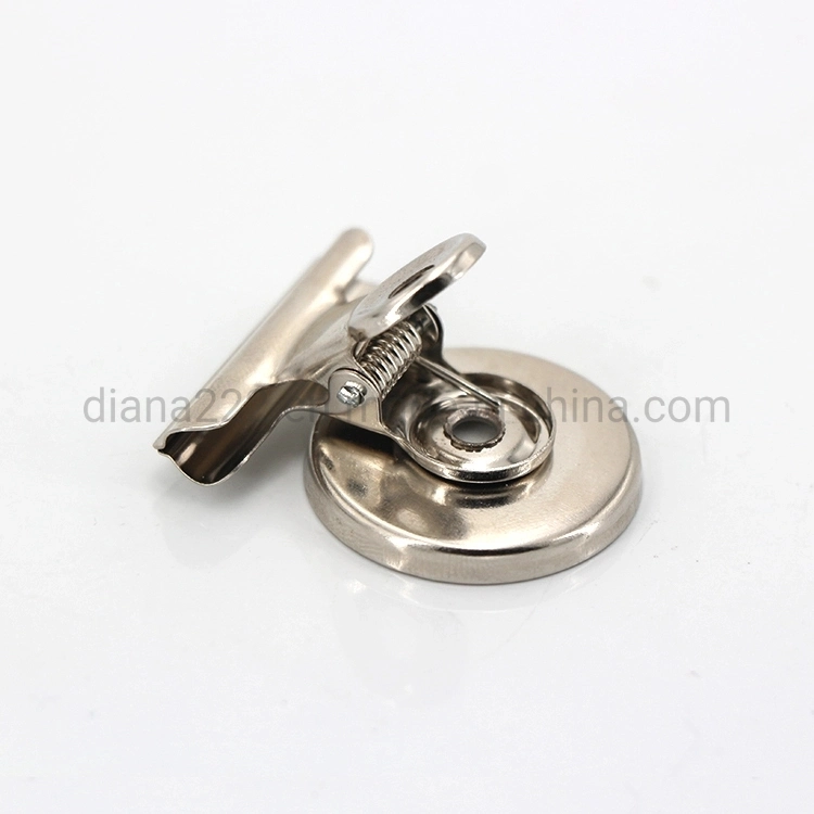 High quality/High cost performance Hot Selling Silver Metal Paper Magnet Clip Magnetic Clip for Office